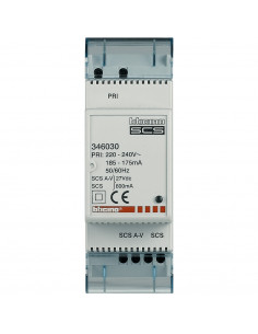 Alimentation compacte avec adaptateur vidéo intégré MyHOME BUS 2 modules BTICINO 346030