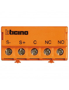 Relais contacts secs NO/NF pour portiers ou gâche émission/rupture ou ventouses BTICINO 346250