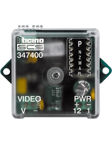 Interface caméra coaxiale pour installation BUS 2 fils vidéo BTICINO 347400