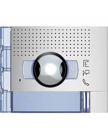 Façade Sfera New pour module électronique audio/vidéo 1appel grd angle Allmetal BTICINO 351311