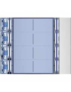 Façade Sfera New pour module électronique audio 8 appels/2 rangées Allmetal BTICINO 352181
