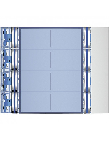 Façade Sfera New pour module électronique audio 8 appels/2 rangées Allmetal BTICINO 352181