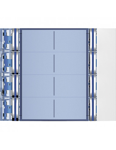 Façade Sfera New pour module électronique audio 8 appels/2 rangées Allwhite BTICINO 352182