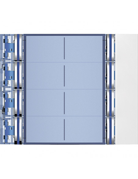 Façade Sfera New pour module électronique audio 8 appels/2 rangées Allwhite BTICINO 352182
