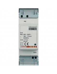 Alimentation MyHOME BUS 230 V~ 27 V 600 mA automatisme 2 modules BTICINO E49