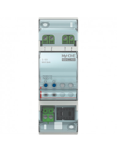 Actionneur 2 sorties 0 10 V gestion de température MyHOME BUS 2 modules BTICINO F430V10