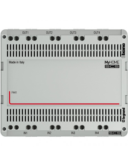 Mixer audio/vidéo MyHOME BUS pour 4 sources 4 modules BTICINO F441