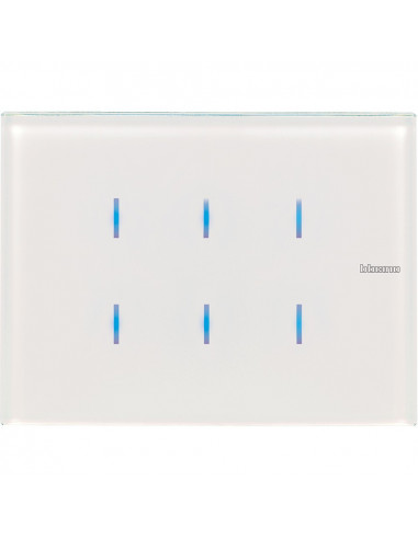 Commande tactile KNX Axolute 6 touches Verre transparent BTICINO HD4657M3KNX
