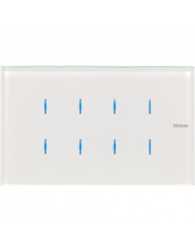 Commande tactile Axolute MyHOME BUS version 8 fonctions white BTICINO HD4657M4