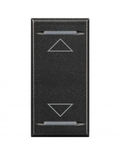 Manette Axolute MyHOME BUS symbole montée/descente 1 module anthracite BTICINO HS4911AH