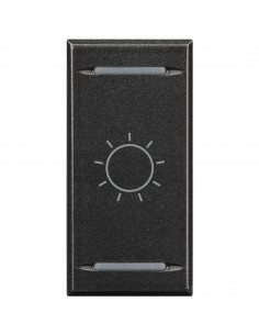 Manette Axolute MyHOME BUS symbole lumière type bascule 1 mod anthracite BTICINO HS4911BA