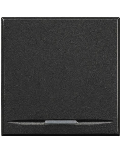 Manette Axolute MyHOME BUS neutre type poussoir 2 modules anthracite BTICINO HS4915/2