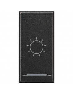 Manette Axolute MyHOME BUS symbole lumière type poussoir 1 mod anthracite BTICINO HS4915BA