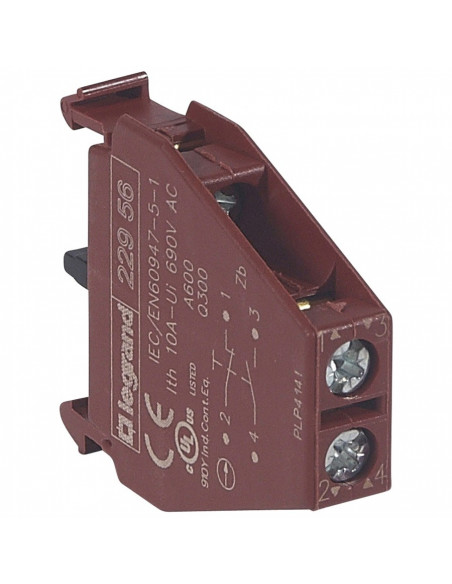 AUXILIAIRE DE COMMANDE ET DE SIGNALISATION BLOC MANIP DOUBLE NO NF VIS LEGRAND 022956