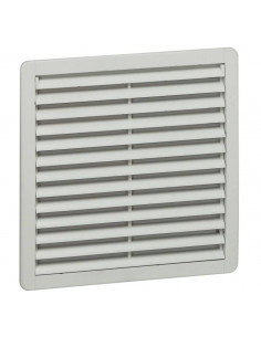 Ventilateur avec ouïe plastique débit 40m³/h avec filtre et 160m³/h soufflage libre IP54 IK08 RAL7035 LEGRAND 034850 2