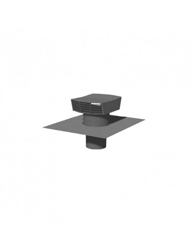 CHAPEAU RECTANGULAIRE PLASTIQUE DE TOITURE D125 MM COULEUR ARDOISE UNELVENT CT 125 P ARDOISE 873999