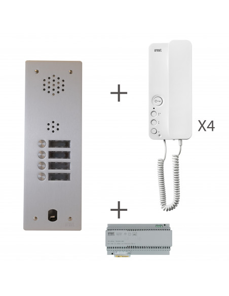 KIT AUDIO 1R 4BP 2 VOICE PROGRAMMÉ URMET KA83/104