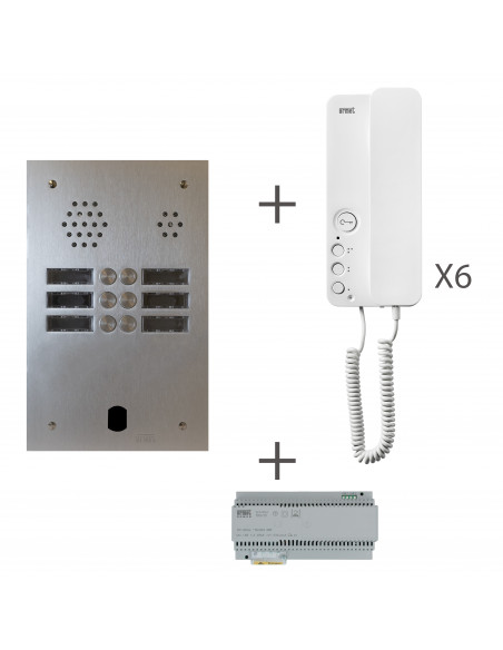 KIT AUDIO 2R 6BP 2 VOICE PROGRAMMÉ URMET KA83/206
