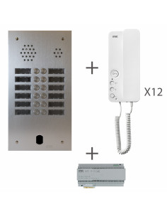 KIT AUDIO 2R 12BP 2 VOICE PROGRAMMÉ URMET KA83/212