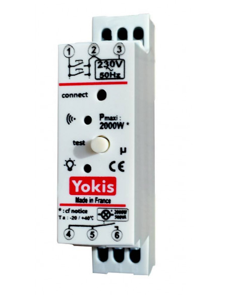 Micromodule télérupteur 10A modulaire radio Power MTR2000MRP YOKIS 5454464