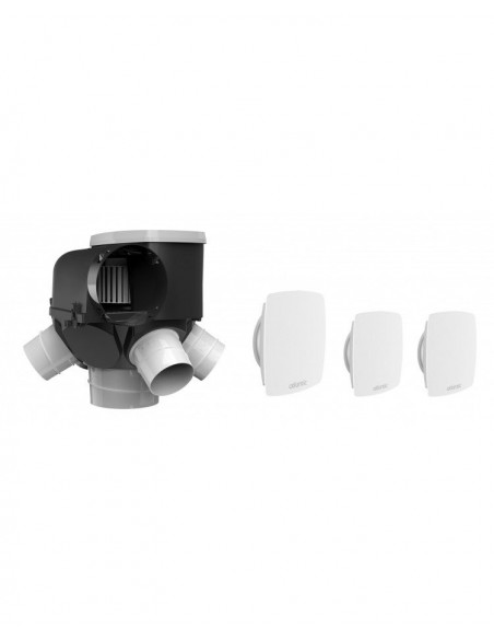 Kit Vmc autoréglable 4 Sanitaires (3 Bouches Line) Autocosy ATLANTIC 412288