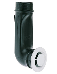 BOUCHE FIXE D'EXTRACTION WC AVEC MANCHON COUDE DIAM 80 PB80L ATLANTIC 422145 2