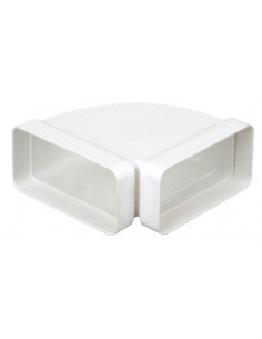Ch 55 X 110 Coude Horizontal 90° Rectangulaire Plastique Rigide Section 55X110 ATLANTIC 460003