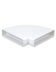 Ch 55 X 220 Coude Horizontal 90° Rectangulaire Plastique Rigide Section 55X220 ATLANTIC 460010