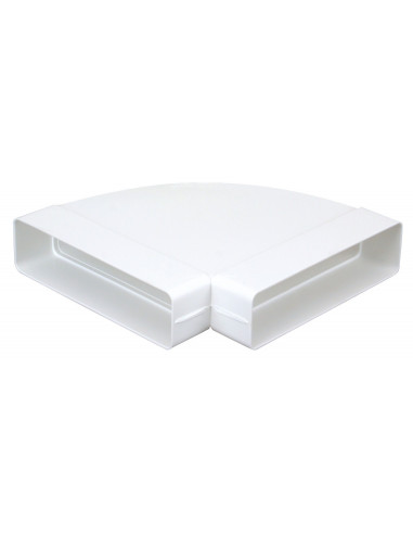 Ch 55 X 220 Coude Horizontal 90° Rectangulaire Plastique Rigide Section 55X220 ATLANTIC 460010