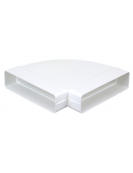 Ch 55 X 220 Coude Horizontal 90° Rectangulaire Plastique Rigide Section 55X220 ATLANTIC 460010