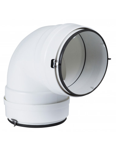Cc 125 J Coude Circulaire Pvc Diametre 125 Avec Joint ATLANTIC 460063