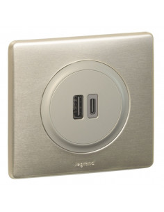 MODULE CHARGEUR 2 USB TYPE A + C CELIANE LEGRAND 067465