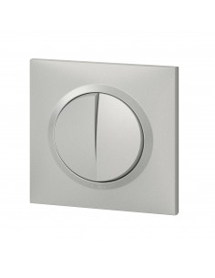 DOUBLE INTERRUPTEUR OU VA ET VIENT ALUMINIUM COMPLET DOOXIE LEGRAND 095031