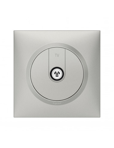PRISE TV SIMPLE ALUMINIUM COMPLET DOOXIE LEGRAND 095037