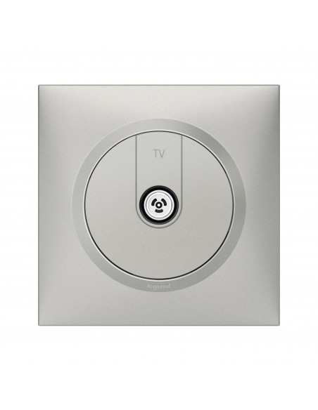 PRISE TV SIMPLE ALUMINIUM COMPLET DOOXIE LEGRAND 095037