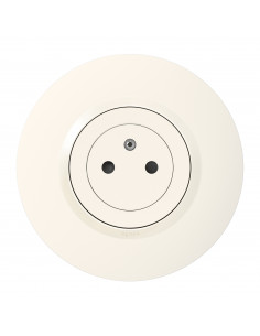 PRISE DE COURANT SURFACE AVEC TERRE BLANC COMPLET DECO DOOXIE LEGRAND 095055