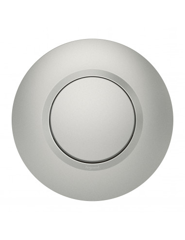 BOUTON POUSSOIR ALUMINIUM COMPLET DECO DOOXIE LEGRAND 095072