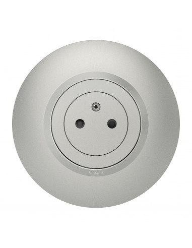PRISE DE COURANT SURFACE AVEC TERRE ALUMINIUM COMPLET DECO DOOXIE LEGRAND 095075