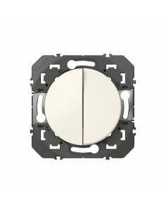 DOUBLE BOUTON POUSSOIR BLANC COMPOSABLE DOOXIE LEGRAND 095205