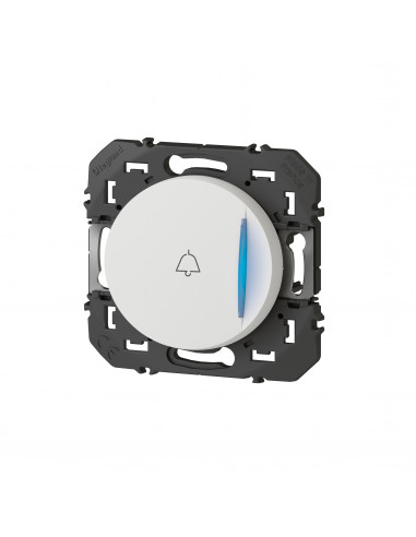 BOUTON POUSSOIR AVEC MARQUAGE SONNETTE BLANC COMPOSABLE DOOXIE LEGRAND 095209