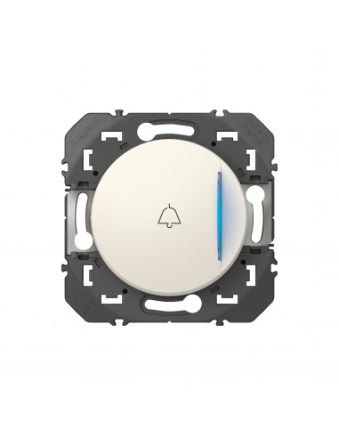 BOUTON POUSSOIR AVEC MARQUAGE SONNETTE BLANC DOOXIE LEGRAND 600018