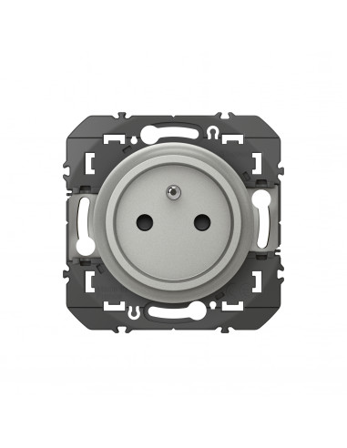 Prise de courant easyréno 2P+T faible profondeur dooxie 16A finition alu LEGRAND 600428