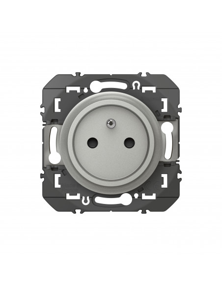 Prise de courant easyréno 2P+T faible profondeur dooxie 16A finition alu LEGRAND 600428