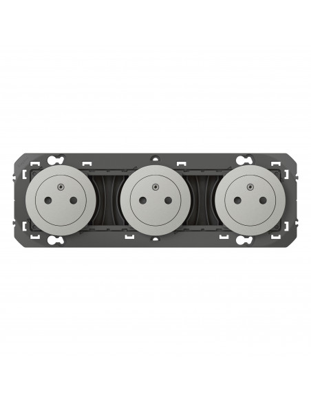 TRIPLE PRISE DE COURANT 2P+T SURFACE PRE-CABLEE ALUMINIUM DOOXIE LEGRAND 600433