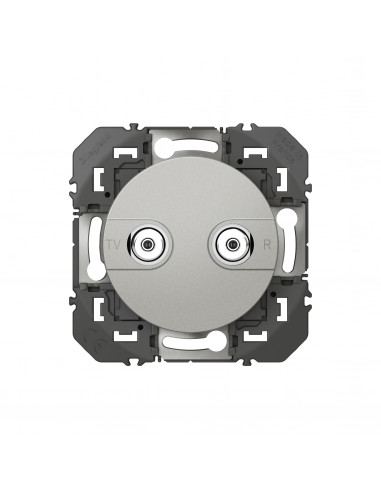 PRISE RESEAU CABLE AFORME DOUBLE F ALUMINIUM DOOXIE LEGRAND 600457