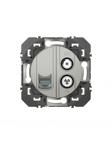 PRISE TV SAT ET RJ45 CAT6 STP ALUMINIUM DOOXIE LEGRAND 600458