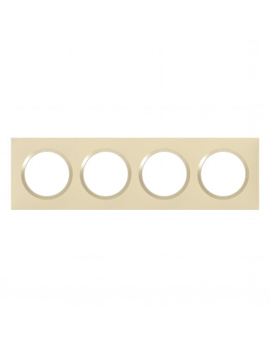 Plaque carrée Dooxie 4 postes finition dune LEGRAND 600814