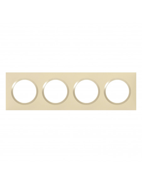 Plaque carrée Dooxie 4 postes finition dune LEGRAND 600814