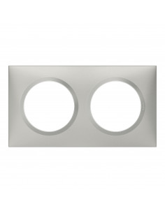 PLAQUE 2 POSTES ALUMINIUM DOOXIE LEGRAND 600852