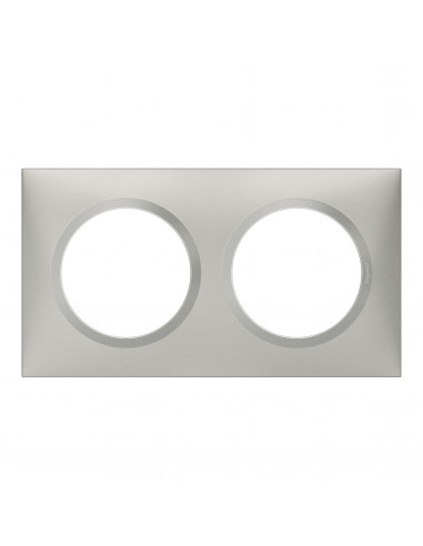 PLAQUE 2 POSTES ALUMINIUM DOOXIE LEGRAND 600852